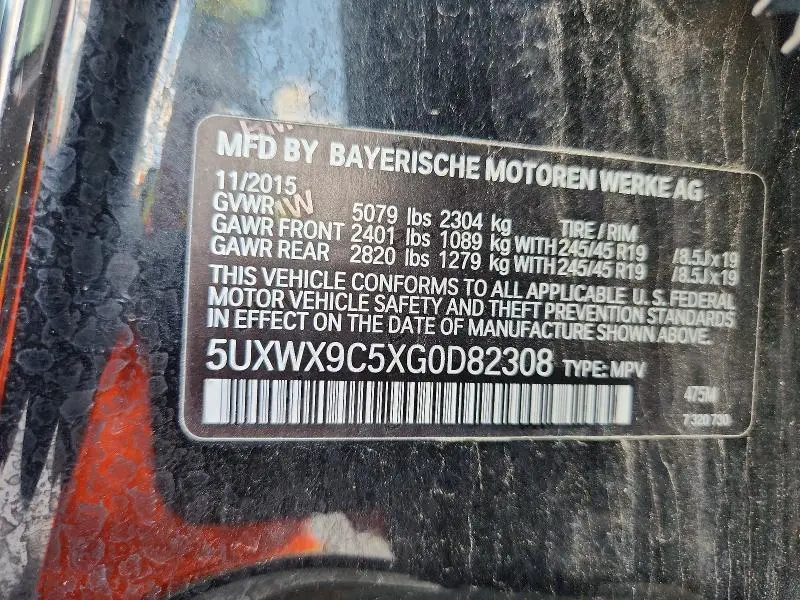 2016 BMW X3 XDRIVE28I  