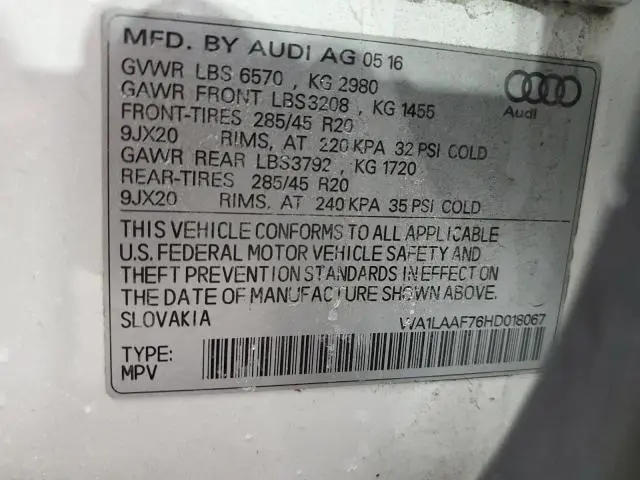 2017 AUDI Q7 PREMIUM PLUS  