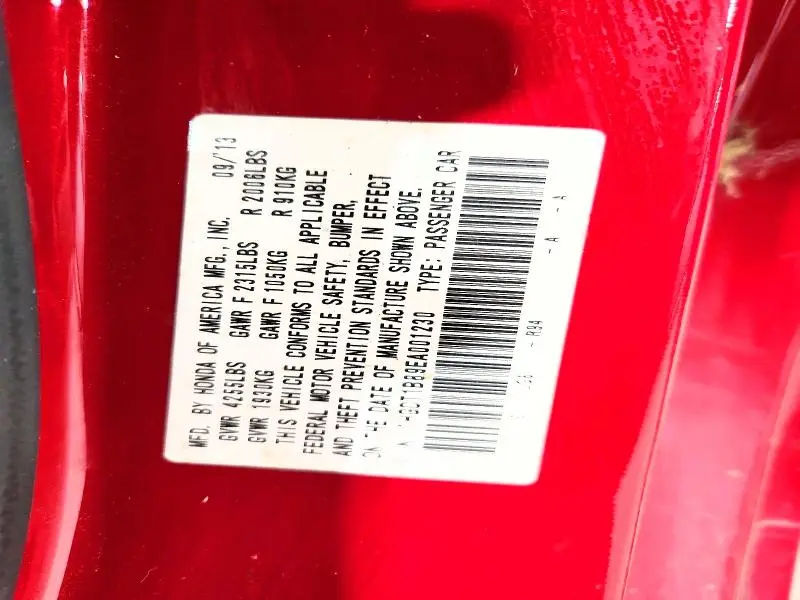 2014 HONDA ACCORD EXL  