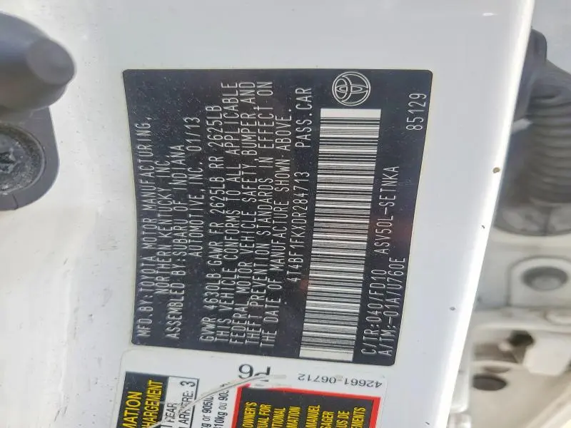 2013 TOYOTA CAMRY LE  