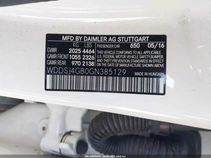 2016 MERCEDES-BENZ CLA 250 4MATIC