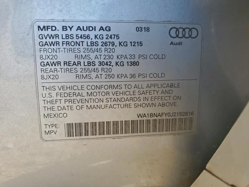 2018 AUDI Q5 PREMIUM PLUS  