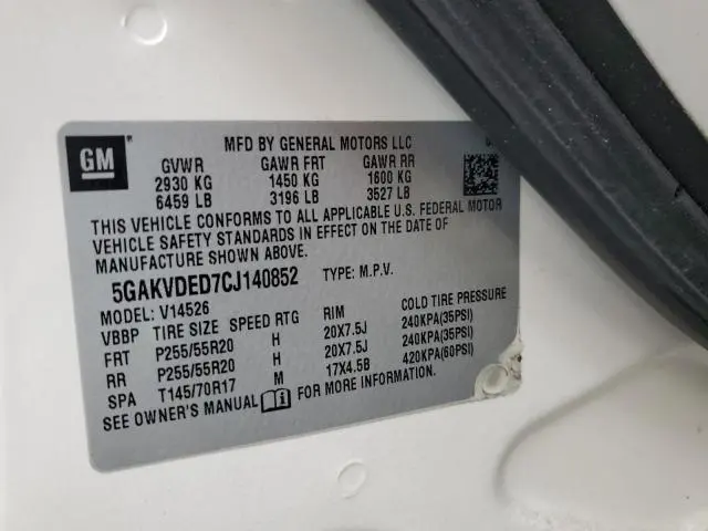 2012 BUICK ENCLAVE   