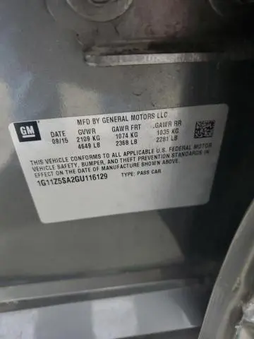 2016 CHEVROLET IMPALA LS