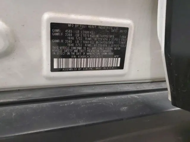 2013 SUBARU OUTBACK 2.5I  