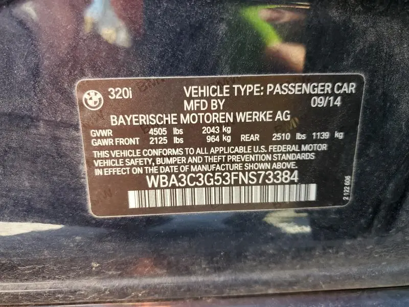 2015 BMW 320 I XDRIVE  