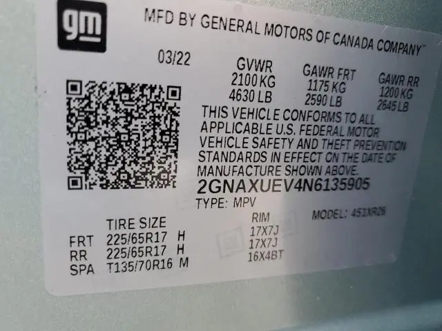 2022 CHEVROLET EQUINOX LT  