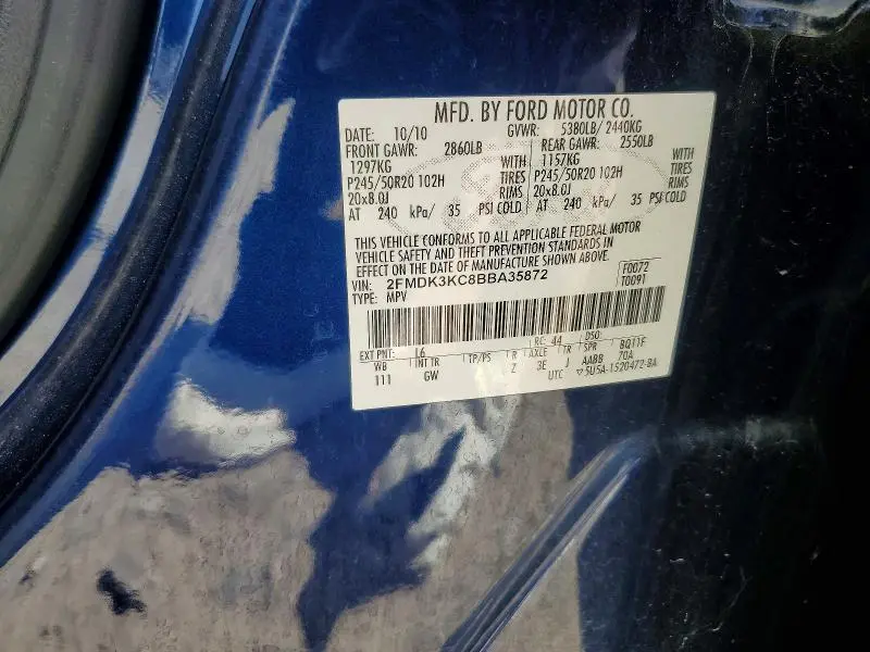 2011 FORD EDGE LIMITED  