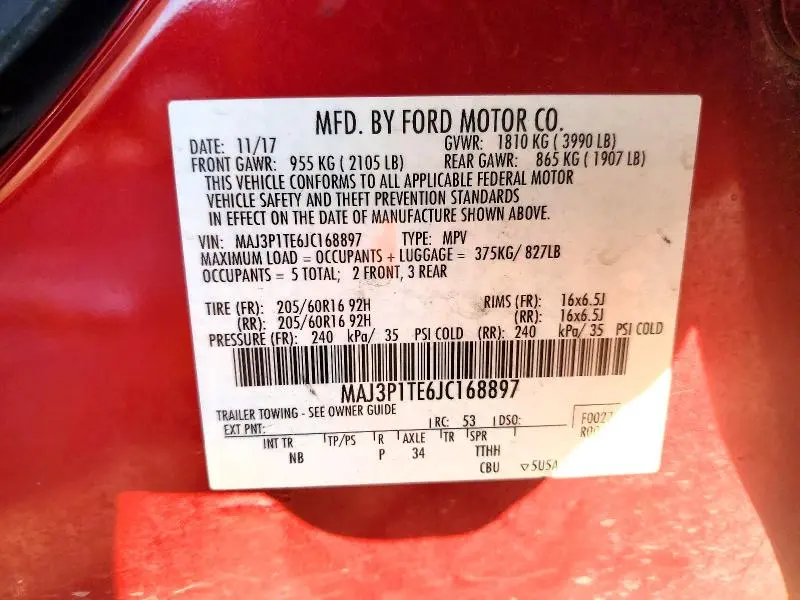 2018 FORD ECOSPORT SE  