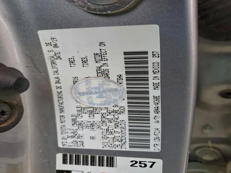 2019 TOYOTA TACOMA DOUBLE CAB  