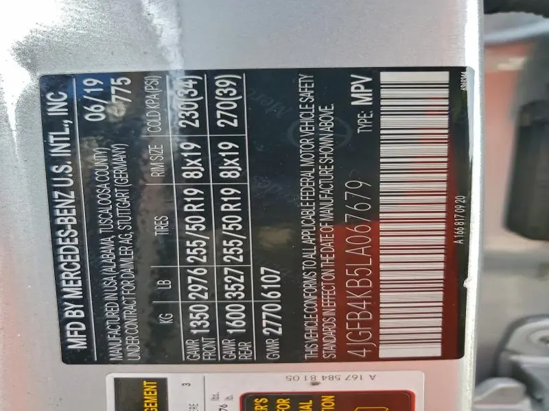 2020 MERCEDES-BENZ GLE 350 4MATIC  