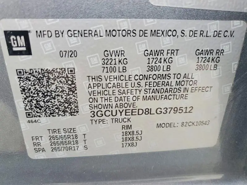 2020 CHEVROLET SILVERADO K1500 RST  