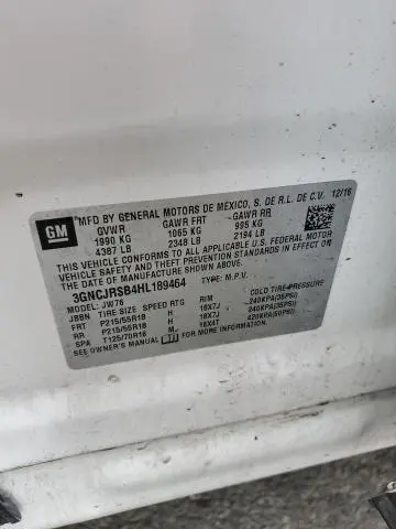 2017 CHEVROLET TRAX PREMIER  