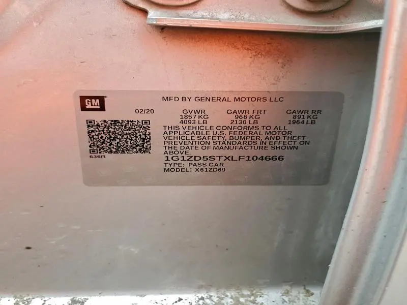 2020 CHEVROLET MALIBU LT  