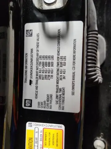 2022 CHEVROLET SUBURBAN K1500 RST  