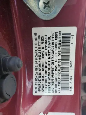 2010 HONDA CIVIC LX