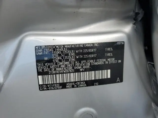 2015 TOYOTA RAV4 LE  