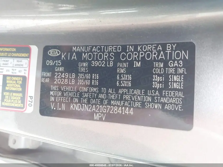 2016 KIA SOUL  