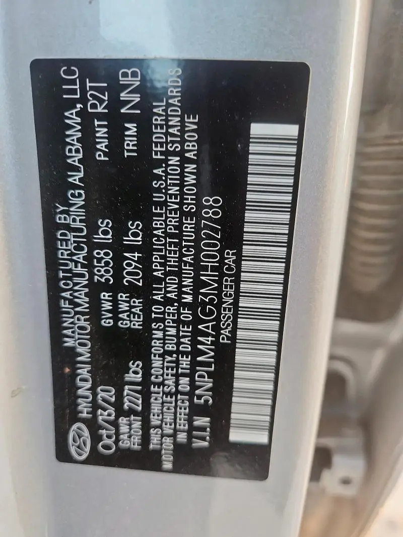 2021 HYUNDAI ELANTRA SEL  