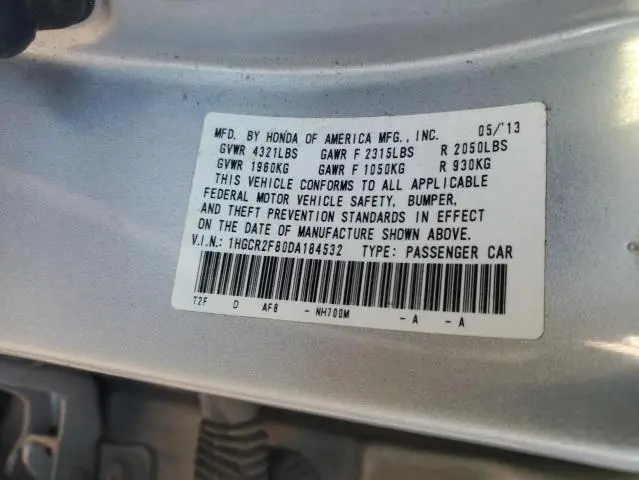 2013 HONDA ACCORD EXL  