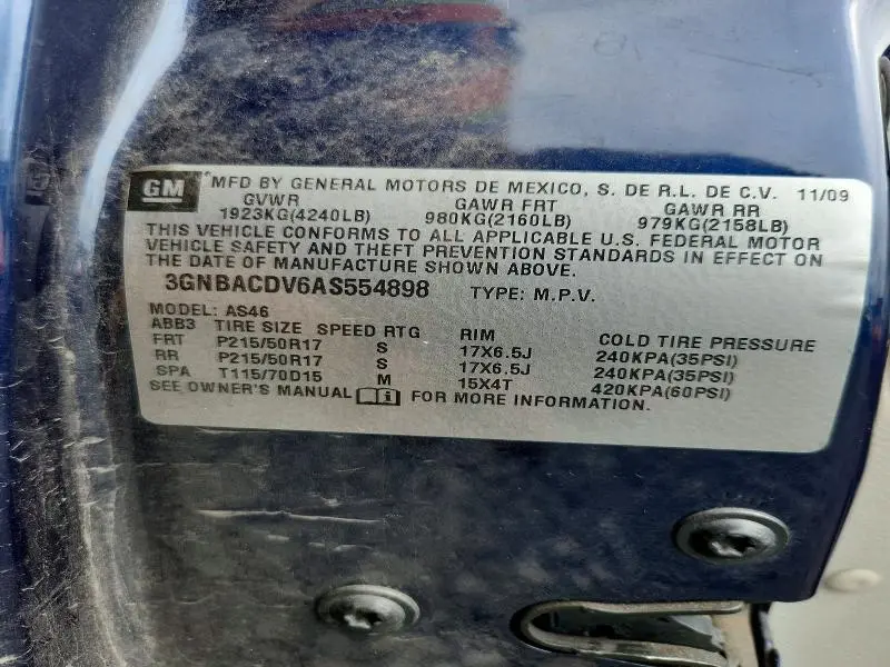 2010 CHEVROLET HHR LT  