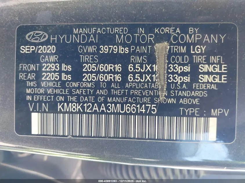 2021 HYUNDAI KONA SE