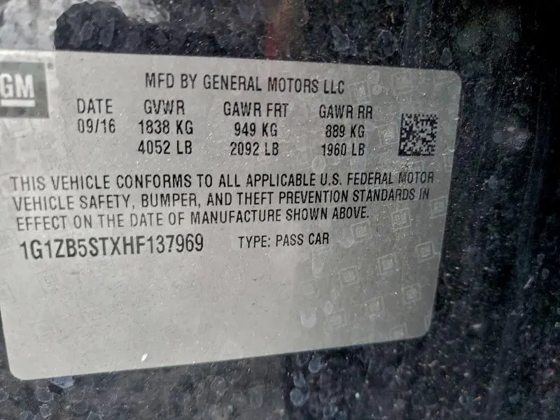 2017 CHEVROLET MALIBU LS  