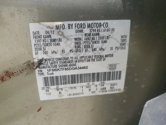 2013 FORD EXPLORER LIMITED  