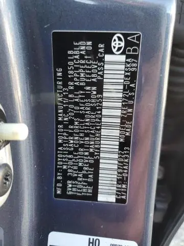 2014 TOYOTA COROLLA L