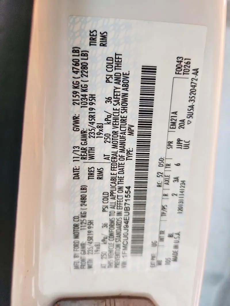 2014 FORD ESCAPE TITANIUM  