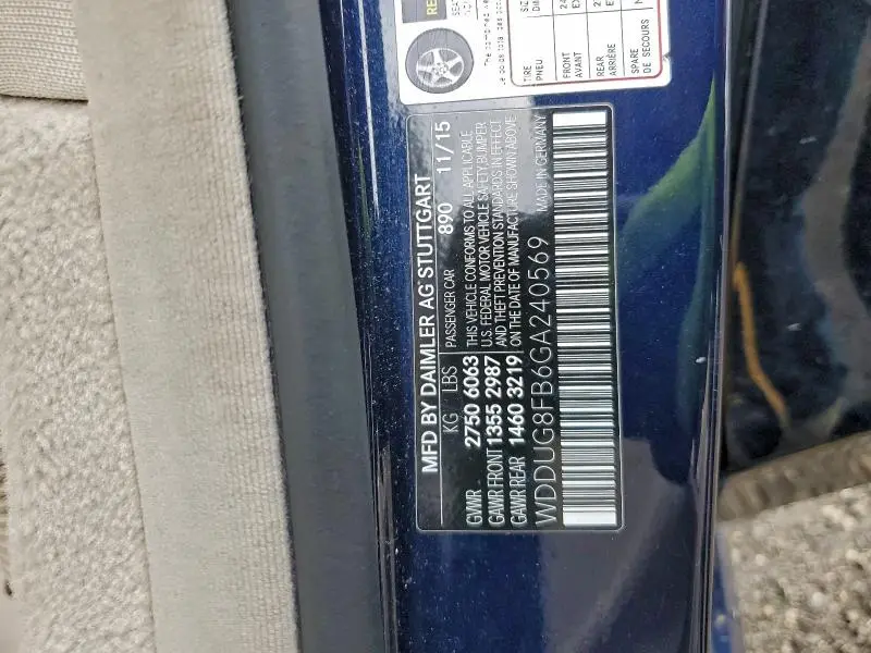 2016 MERCEDES-BENZ S 550 4MATIC  