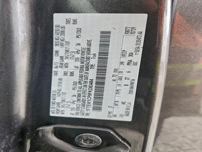 2015 FORD F150 SUPERCREW  