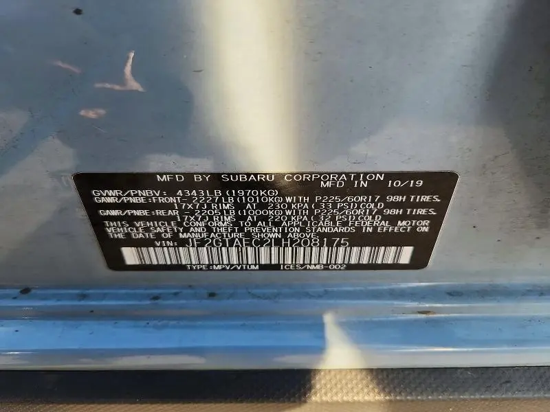 2020 SUBARU CROSSTREK PREMIUM  
