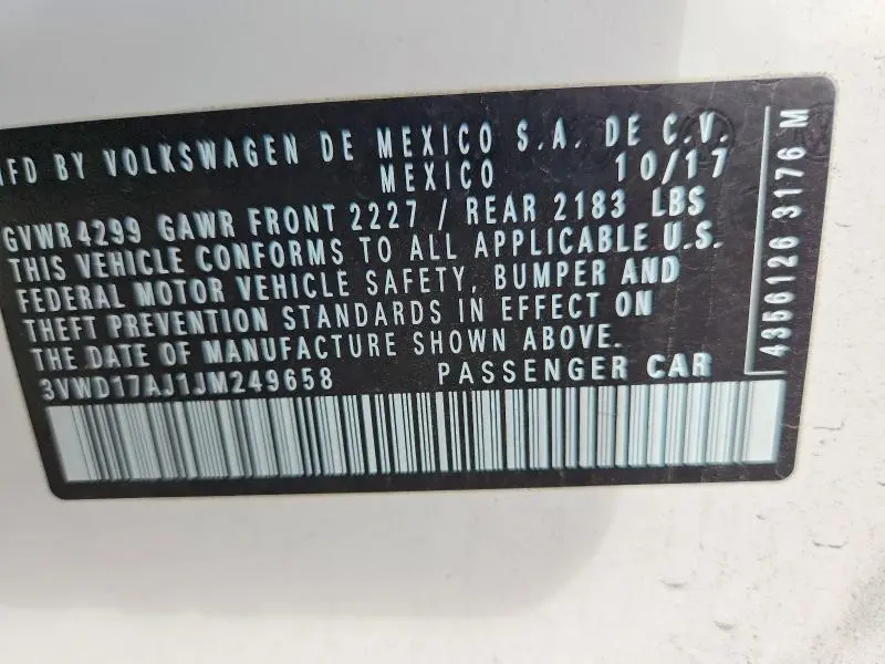 2018 VOLKSWAGEN JETTA SPORT  