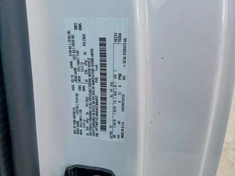 2019 FORD F150   