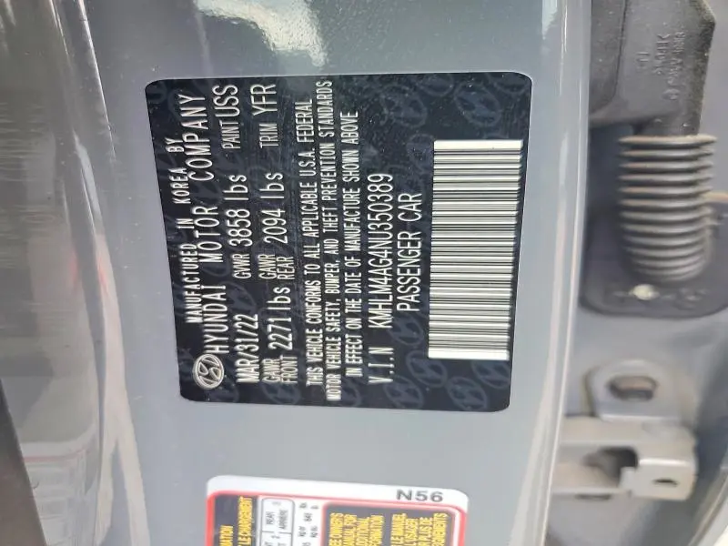 2022 HYUNDAI ELANTRA SEL  