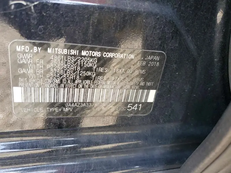 2018 MITSUBISHI OUTLANDER SE  