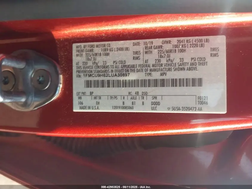 2020 FORD ESCAPE SEL