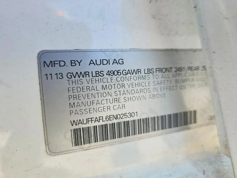2014 AUDI A4 PREMIUM PLUS  
