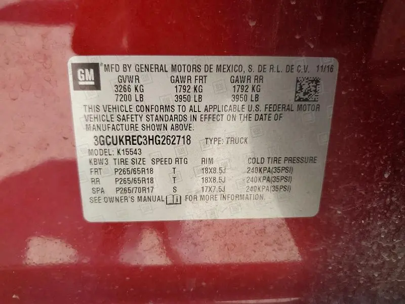 2017 CHEVROLET SILVERADO K1500 LT  