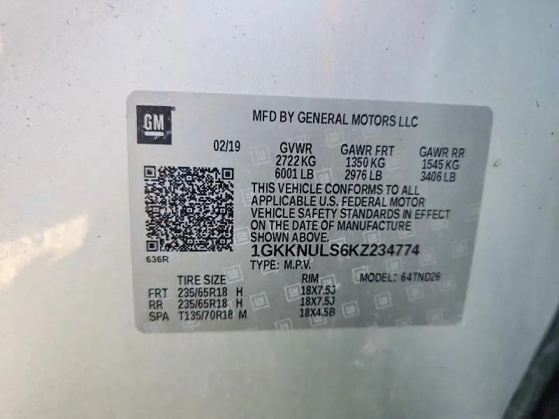 2019 GMC ACADIA SLT-1  