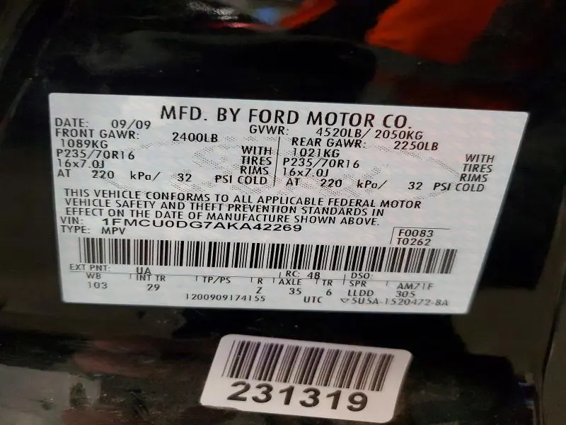 2010 FORD ESCAPE XLT  