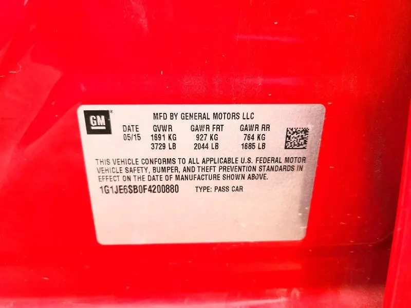 2015 CHEVROLET SONIC LTZ  