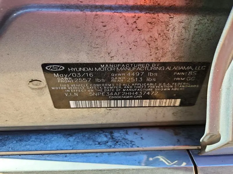 2017 HYUNDAI SONATA LIMITED  