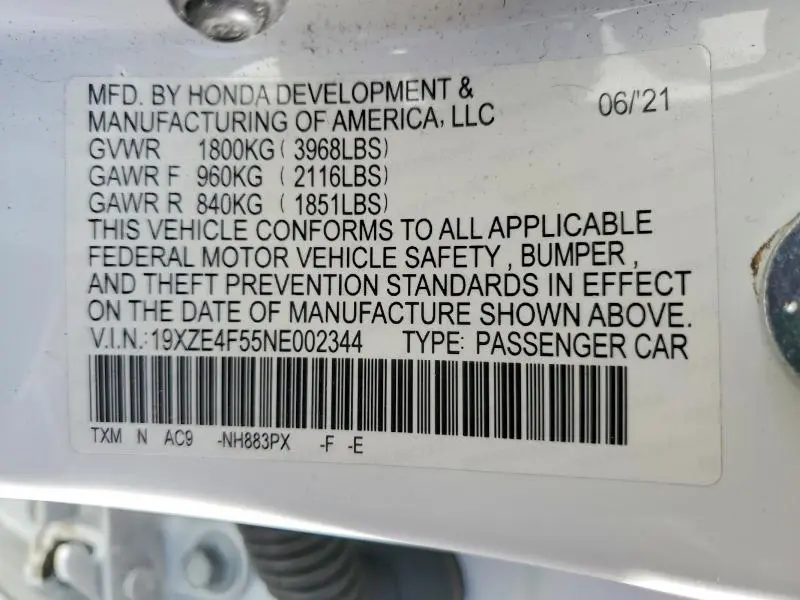 2022 HONDA INSIGHT EX  