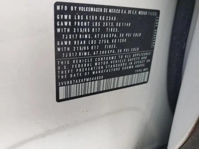 2023 VOLKSWAGEN TIGUAN S  