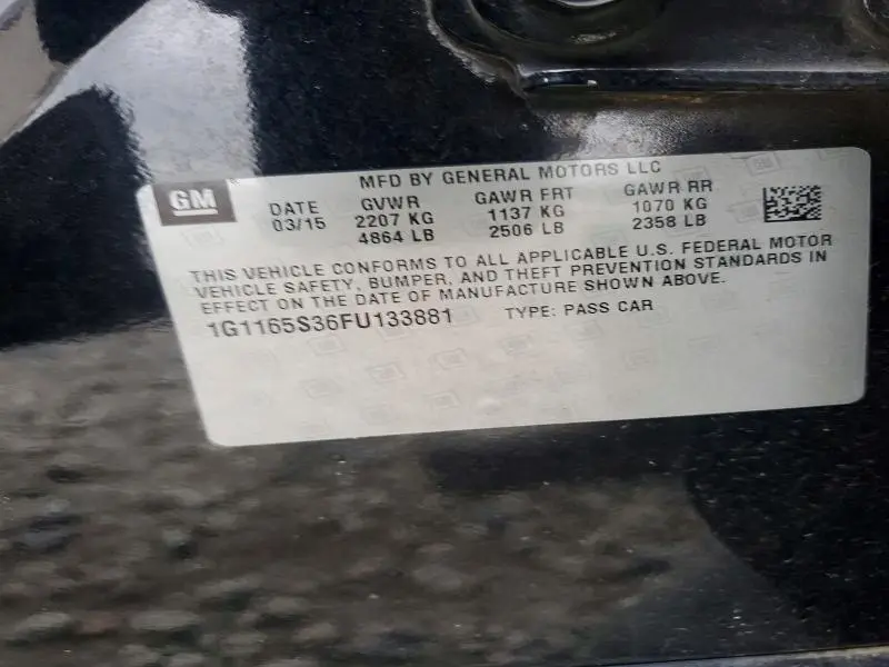 2015 CHEVROLET IMPALA   