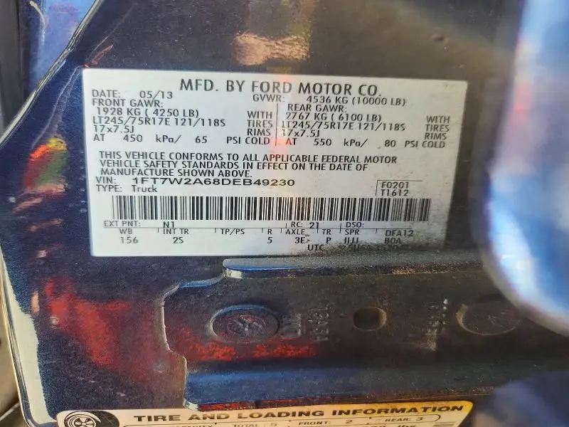 2013 FORD F250 SUPER DUTY  