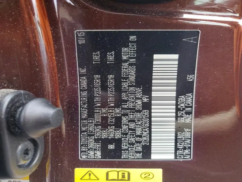 2016 LEXUS RX 350 BASE  