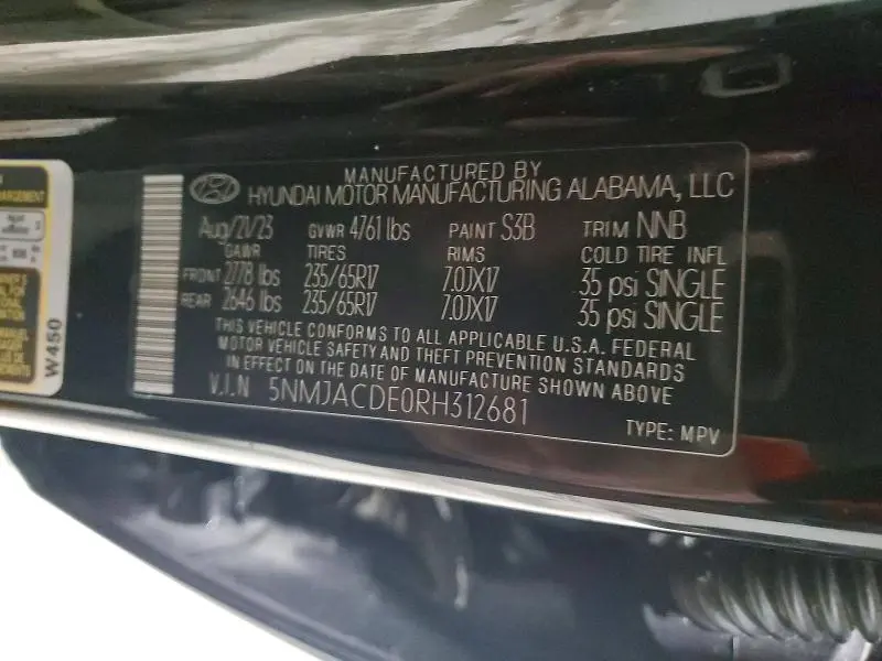 2024 HYUNDAI TUCSON SE  